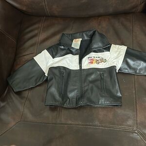 Park bench kids motorcycle jacket born to ride zip up jacket size 12 months